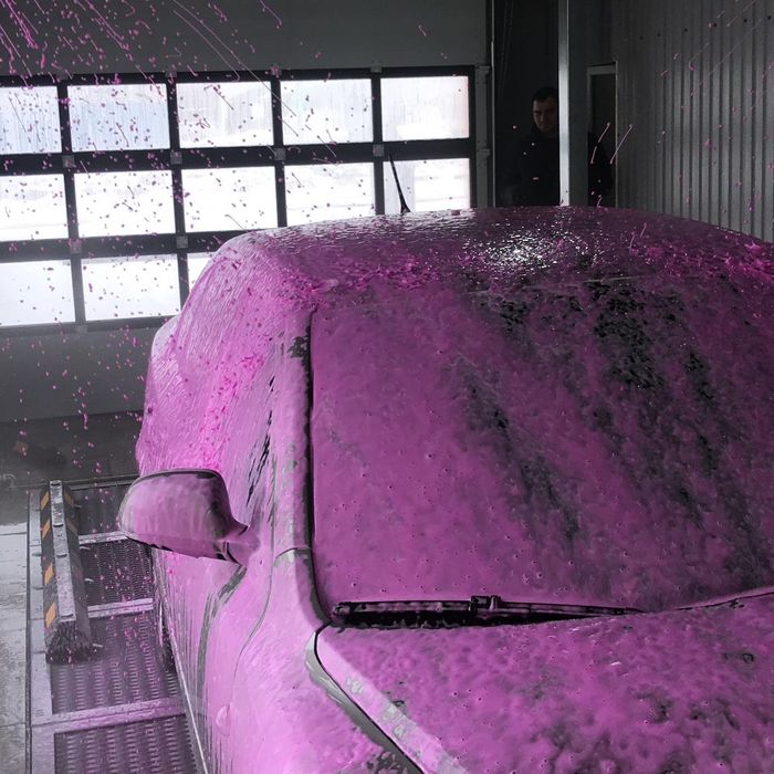 car wash colorful shampoo